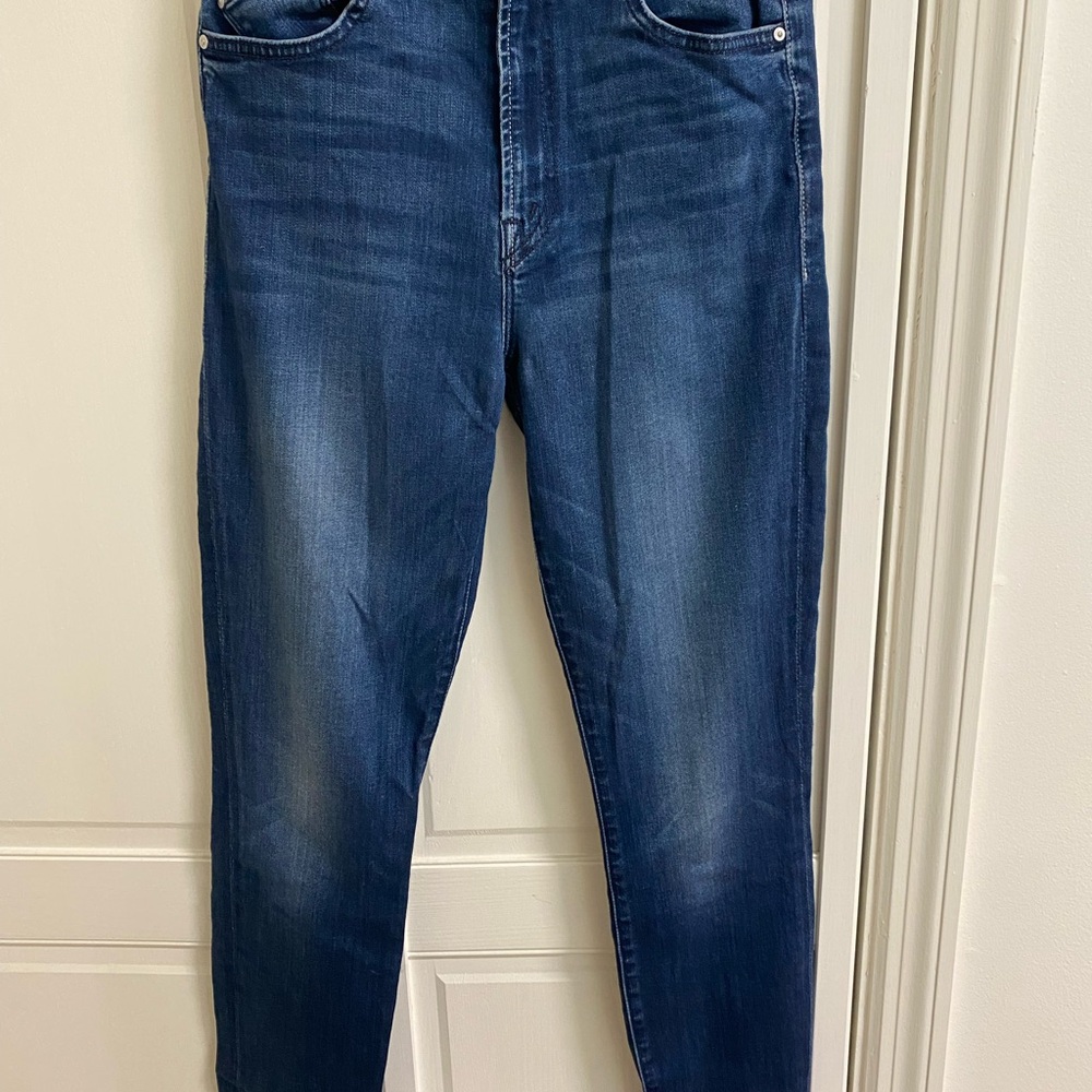 MOTHER Women's Dark Blue Skinny Jeans
